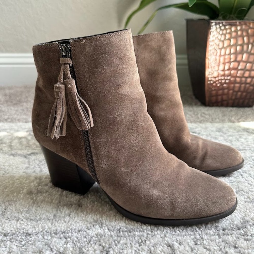 Born Ervine Booties - Taupe Suede - 9.5M